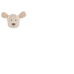 Sterntaler Lucky Coussin chauffant apaisant pour b&eacute;b&eacute; et enfant en polaire douce - Coussin chauffant apaisant - Coussin d'avoine - Gris/beige