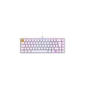 Glorious Gaming GMMK 2 Compact (65%) - Clavier de jeu mécanique, TKL compact (65%), cadre aluminium, capuchons de touches doubleshot, switches Glorious Fox, RGB, Disposition QWERTY anglais - Blanc