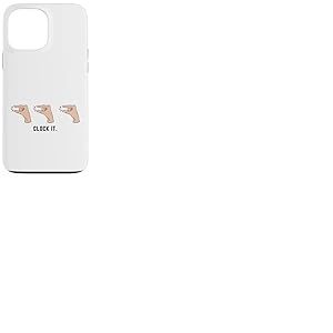 Tendance : mème, clic à la Main, pointeur, Pouce, Doigt, Touche, Horloge Coque pour iPhone 13 Pro Max