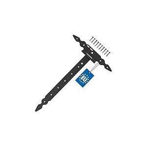 KOTARBAU® Charnière en T de 400 mm en Acier noir | Charniere Porte Lourde | Penture | Charniere Portail | Charnière Porte Lourde | Penture Volet Bois | Charnieres | Charniere Noir | Charnières