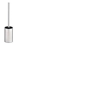 WENKO Ensemble WC inox Mod. Detroit | Porte brosse WC design en acier inoxydable | Brosse WC avec support en métal et plastique | Dimensions Ø 8,9 x 41,5 cm | Couleur satiné noir