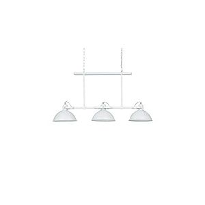 Relaxdays Suspension lampe à triple suspensions 3 ampoules abat-jour en métal inclinables H x l x P: 94 x 94 x 23 cm style industriel, blanc