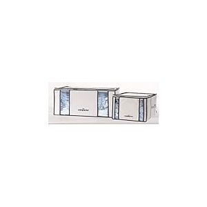 Compactor Housses de compression Life Style, Lot de 2 Sacs de Rangement Semi-rigides Blanc/Gris, 1 x M et 1 x XXL, Dimensions: 42 x 40 xH.25 cm / 65 x 50 x H.27 cm, RAN7023_INTER