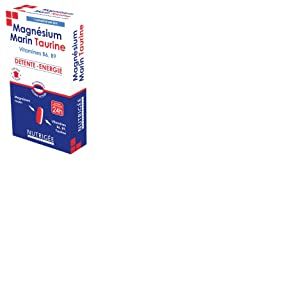 Magnésium Marin Taurine • Comprimé double action • Détente & énergie • 300 mg de Magnésium/comprimé • Vitamine B6 & B9 • + Taurine • 30 comprimés • 1 cp/jour • Fabriqué en France • Nutrigée