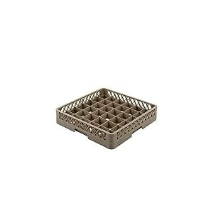 WAS 9850 036 Série 9850 Panier à verres en polypropylène avec 36 compartiments Beige/marron Longueur 50 cm Largeur 50 cm Hauteur 10 cm