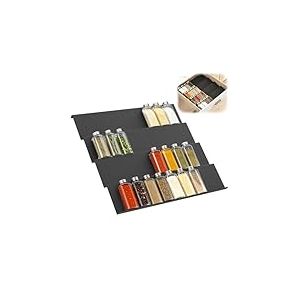 Euqvunn Pack de 8 Rrangement Epices Cuisine Tiroir, Porte Epice Extensible R&eacute;glable de 23 cm &agrave; 46 cm, Range Epices Cuisine pour plan de travail, placard, &eacute;tag&egrave;re