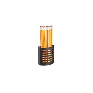 iDesign Forma Porte-stylos et crayons magnétique, organisateur moderne en métal pour ustensiles d'écriture, pour cuisine, casier, maison ou bureau, 8 x 4,4 x 9 cm, noir mat