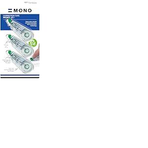 Tombow CT roller de correction CA4&ndash;3P mittiges d&eacute;rouler 4, 2 mm x 10 m Lot de 3 &eacute;ponges vrac