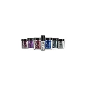 Stargazer Un Superbe 1 Ensemble de 6 Tubes de Grosses Paillettes 5 g + Gel Fixant Parfait pour Fans de Paillettes