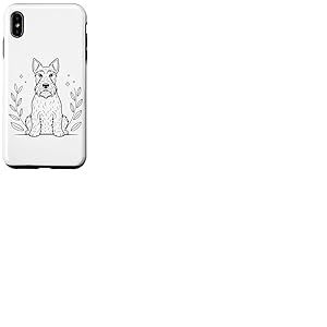 Line Art Scottish Terrier Minimalist Coque pour iPhone XS Max