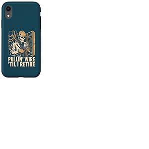 Casque de s&eacute;curit&eacute; Squelette pour &eacute;lectricien Til I Retire Coque pour iPhone XR