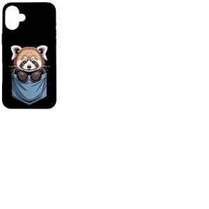 Adorable Panda Rouge de Poche Coque pour iPhone 16 Plus
