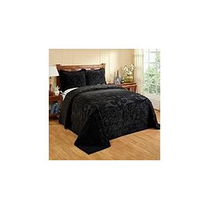 Better Trends, Couvre-lit en Coton, Noir, pour très Grand lit
