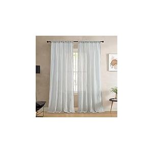 French Connection Home Charter Rideau de fenêtre écrasé Gris Clair 100 x 84 cm