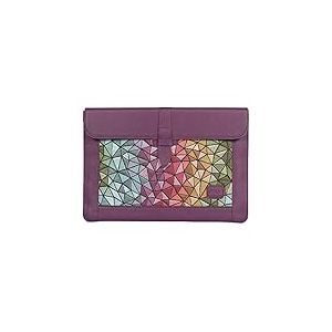 Londo Fille OTTO185 Housse en Cuir véritable pour MacBook Pro Violet, 15 et 16 Pouces