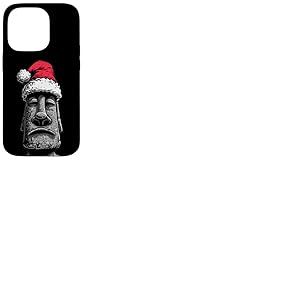 Costume de Statue de Moai drôle au Look de Noël Coque pour iPhone 14 Pro