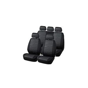 TOYOUN Housse Siege Voiture Universel Gris Ensemble de Housses Si&egrave;ge Auto Universelle Complet en Tissu Couverture de Si&egrave;ge de Voiture Couvre Sieges pour Avant et Arri&egrave;re Accessoires Interieur, 5pcs
