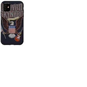 Lynyrd Skynyrd Eagle Guitare Drapeau am&eacute;ricain Classique Rock r&eacute;tro Motard Coque pour iPhone 11