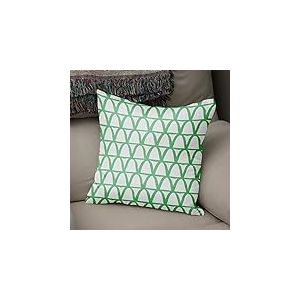BonaMaison Housse de Coussin Motif, Vert pétrole et Blanc Taie d'oreiller pour Lit Voiture Canapé Maison Salon Chambre, Décoration D'intérieur, 43x43cm - Conçu et Fabriqué en Turquie