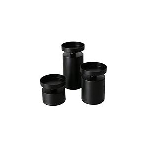 Boltze Meril 2040710 Bougeoir 3 pi&egrave;ces, Noir, en Fer, 7 &agrave; 15 cm de Haut, Design Moderne, d&eacute;coration de Jardin, d&eacute;coration de Table, Accessoires de Bougies