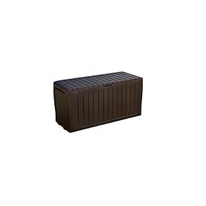 Keter Marvel Plus 71-gallon toutes saisons ext&eacute;rieur du pont de stockage Box &ndash; Espresso Marron marron