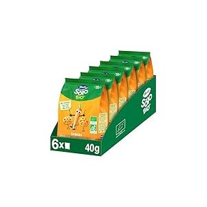 Hero Solo BIO - Snack Carotte et Mais Biologiques - pour Bébés Des 10 Mois - non Frits, 100% Naturels, Sans Gluten, ni Conservateurs ni Colorants et Sans sel Ajouté - Lot de 6 X 40 g