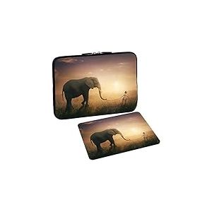 PEDEA Design Étui de Protection pour Ordinateur Portable jusqu'à 15,6" Motif éléphant