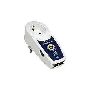 Secomp 19071499 Secure Socket Switch avec 1 x Protection Contact Via TCP/IP Blanc