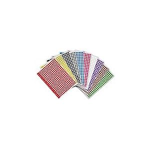 AVERY - 5880 Pastilles Autocollantes 8mm Imprimables Multicolores : Rose, Noir, Blanc, Marron, Violet, Gris, Doré, Rouge, Vert, Bleu