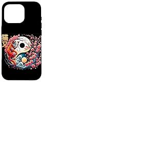 Yokai Cat Folklore en Ying Yang Sakura Arbre Pastel Gothique Coque pour iPhone 16 Pro