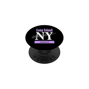 Long Island New York Vintage NY Classic LI New York Design PopSockets PopGrip Adh&eacute;sif