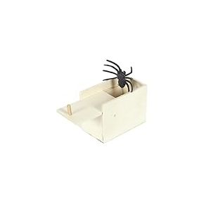 JEUX 2 MOMES, EA0054, Boite Surprise Araignée Noir, Marron, Farce et Attrape : Piégez Vos Amis avec Cette araignée terrifiante Qui jaillit en ouvrant Le Couvercle !