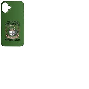 Juridique Professionnel Parajuriste Amoureux Du Café Bureau Humour Coque pour iPhone 16 Plus