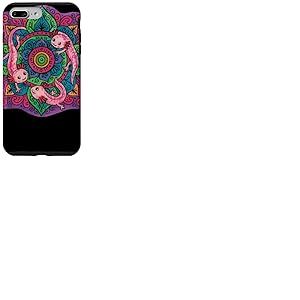 Motif Mandala Axolotl coloré pour Les Amoureux des Animaux Coque pour iPhone 7 Plus/8 Plus