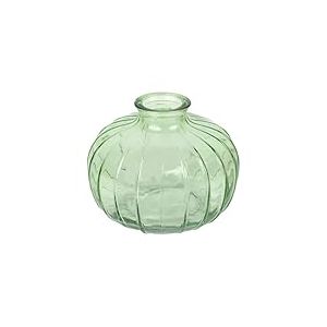 Talking Tables Vase Soliflore en Verre Vert pour Fleurs Décoration Élégante Centre de Table Mariage Rebord de Fenêtre Fêtes Jardin Dîner d'Été Cheminée Cadeau Hauteur 8 cm