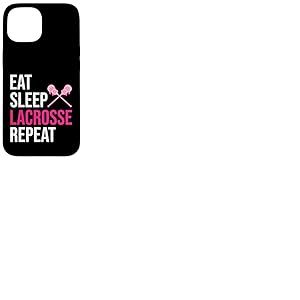 Eat Sleep Lacrosse Repeat Lacrosse Coque pour iPhone 15