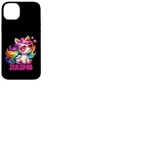 Zulema - Nom personnalis&eacute; - Licorne color&eacute;e - pour Femmes et Filles Coque pour iPhone 14 Plus