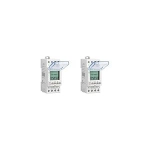 Interrupteur horaire programmable journalier ou hebdomadaire - 2 Sorties 16A 250V~ - 230V~ (Lot de 2)