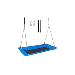 VEVOR Balançoire à Plateforme 152,4 cm, Balançoire d'Arbre Charge 317 kg, Siège de Balançoire en Oxford 900D, avec 2 Sangles de Suspension et Cordes Multi-Brins Réglables, pour Enfants Extérieur, Bleu
