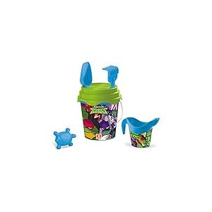 Mondo Toys Turtles - Set Plage – Seau Renew Toys et Accessoires : Tamis, râteau, Pelle, Moule, arrosoir Inclus 28591