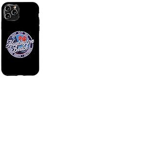 Cool Huntington Beach Surf City, Vintage, Badge de Surf Coque pour iPhone 11 Pro