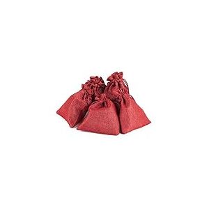 pajoma 50211.0 Ensemble de 24 Sacs en Jute, Rouge