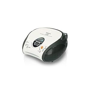 Lenco SCD-24 SCD24 - Lecteur CD pour enfants - Radio CD - Système stéréo - Boombox - Tuner radio FM - Mémoire de piste - Alimentation 2 x 1,5 W RMS - Alimentation secteur et piles - Blanc