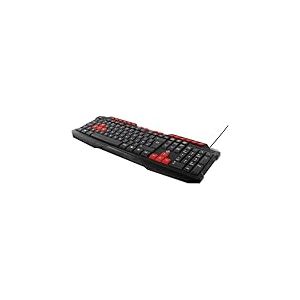 Deltaco GAM-024UK Clavier USB QZERTY QWERTY Noir, Orange