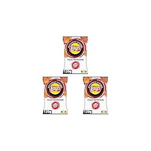 Lay's RESTAURANT ICONIQUE - PIZZA HUT - PIZZA PEPPERONI - 120g (Lot de 3)