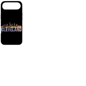 The Land Night Downtown Cleveland Skyline Art Ohio Downtown Coque pour iPhone Air