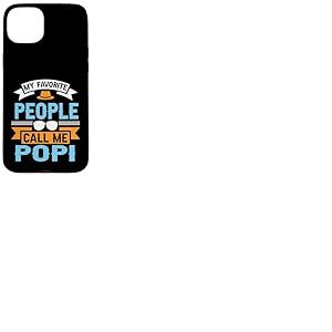 My Favorite People Call Me POPI Funny Father's Day Dad Men Coque pour iPhone 15 Plus