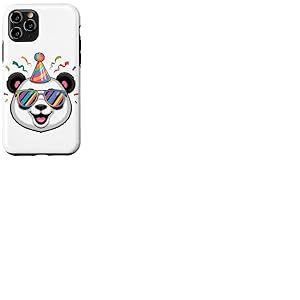Panda Ours Chapeau De Fête D’Anniversaire Lunettes De Soleil Coque pour iPhone 11 Pro