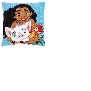 Vervaco Kit de Coussin au Point de Croix, Disney, Moana