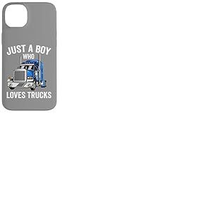 Just a Boy Who Loves Trucks, Semi-remorque pour Enfants Coque pour iPhone 14 Plus
